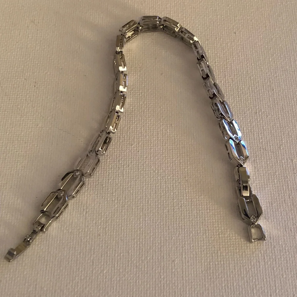 Men's Silver Link Bracelet - Polished Stainless Style